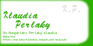 klaudia perlaky business card